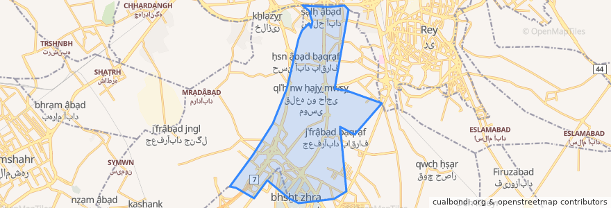 Mapa de ubicacion de دهستان آفتاب.