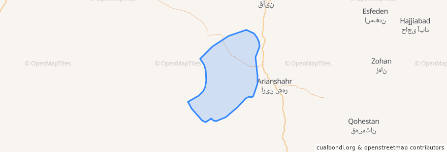 Mapa de ubicacion de دهستان آفریز.