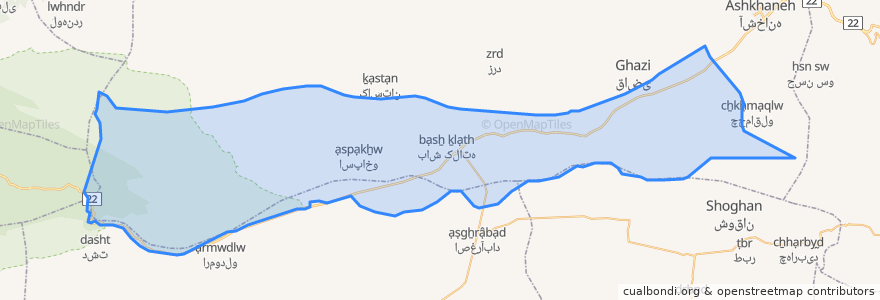 Mapa de ubicacion de دهستان آلمه.