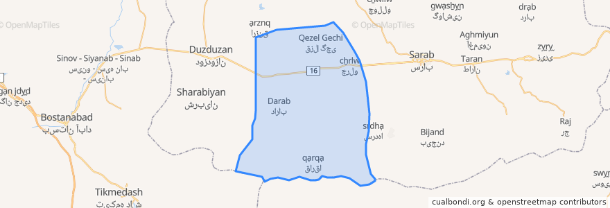 Mapa de ubicacion de دهستان ابرغان.