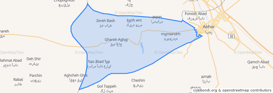 Mapa de ubicacion de دهستان ابهررود.