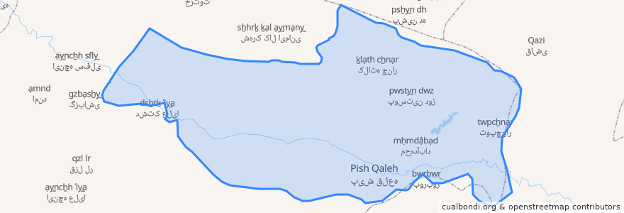 Mapa de ubicacion de دهستان اترک.