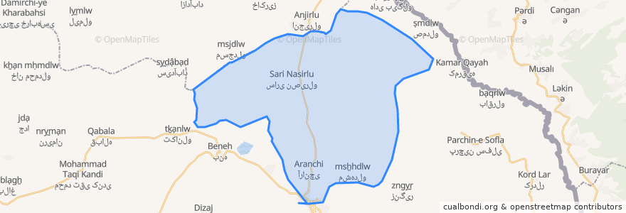 Mapa de ubicacion de دهستان اجارودشمالی.