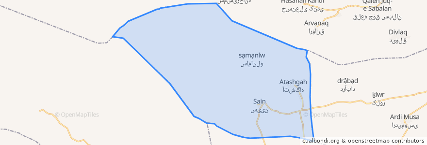 Mapa de ubicacion de دهستان ارجستان.