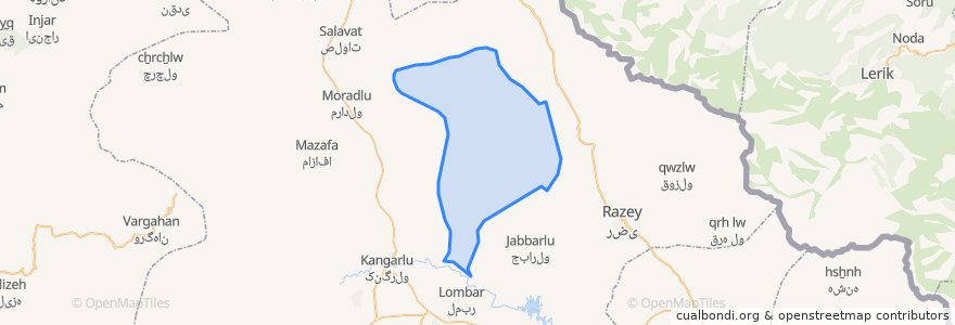 Mapa de ubicacion de دهستان ارشق شمالی.