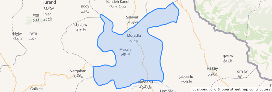 Mapa de ubicacion de دهستان ارشق غربی.