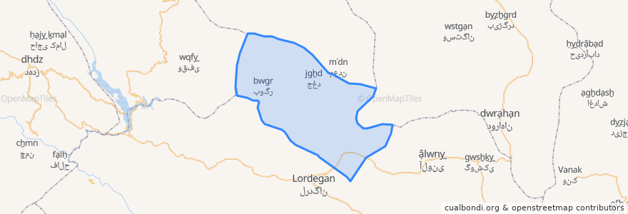 Mapa de ubicacion de دهستان ارمند.