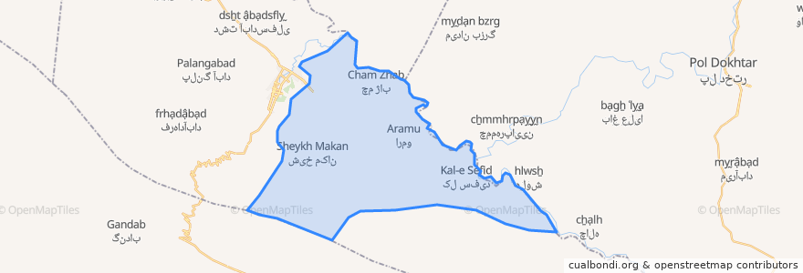 Mapa de ubicacion de دهستان ارمو.