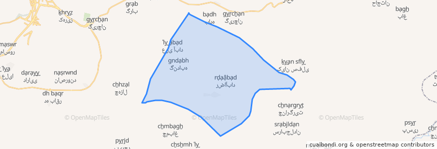 Mapa de ubicacion de دهستان ازنا.