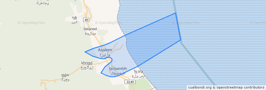 Mapa de ubicacion de دهستان اسالم.