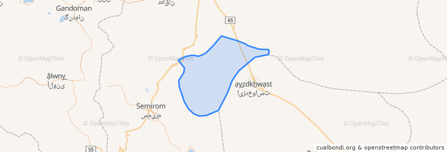 Mapa de ubicacion de دهستان اسفرجان.