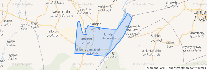 Mapa de ubicacion de دهستان اسلام آباد.