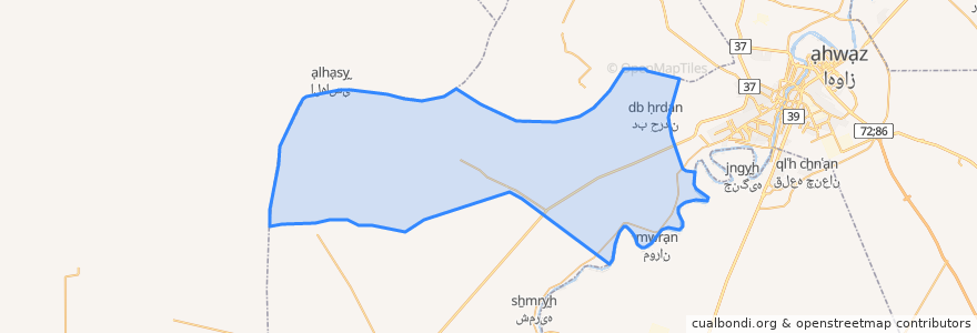 Mapa de ubicacion de دهستان اسماعیلیه شمالی.