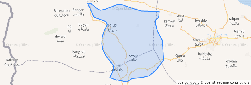 Mapa de ubicacion de دهستان اشنویه جنوبی.