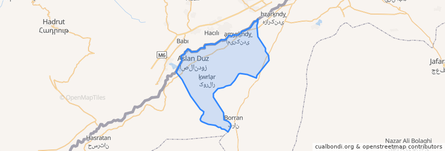 Mapa de ubicacion de دهستان اصلاندوز غربی.