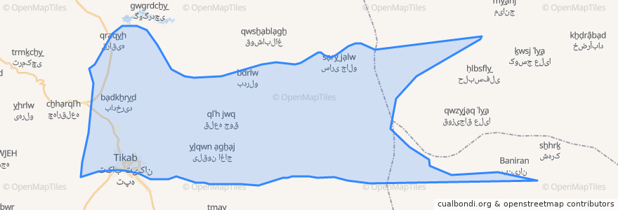 Mapa de ubicacion de دهستان افشار.