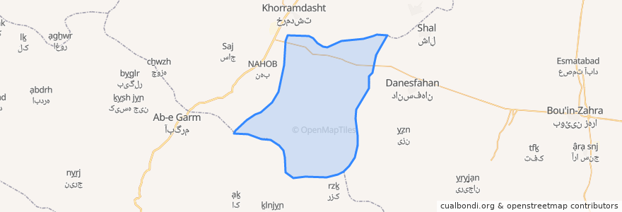 Mapa de ubicacion de دهستان افشاریه.