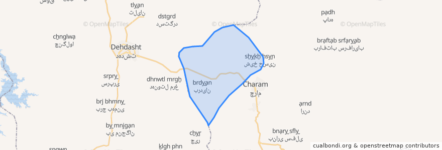 Mapa de ubicacion de دهستان الغچین.