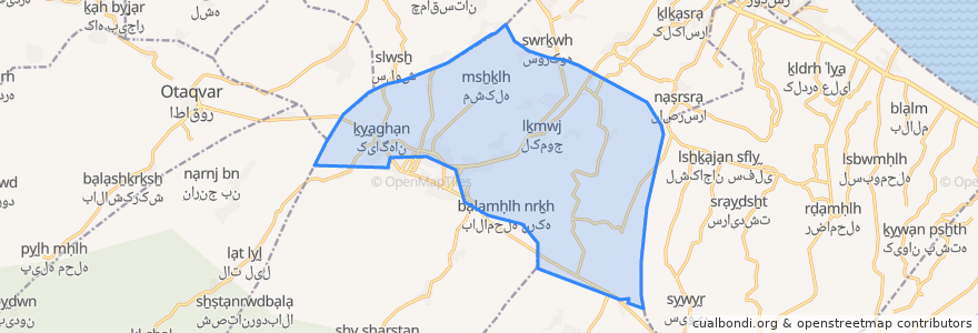 Mapa de ubicacion de دهستان املش شمالی.