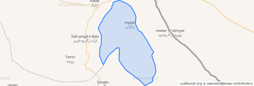 Mapa de ubicacion de دهستان انده.