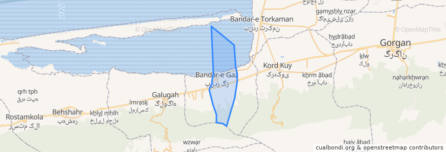 Mapa de ubicacion de دهستان انزان غربی.