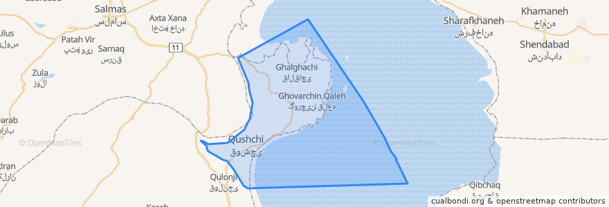 Mapa de ubicacion de دهستان انزل شمالی.