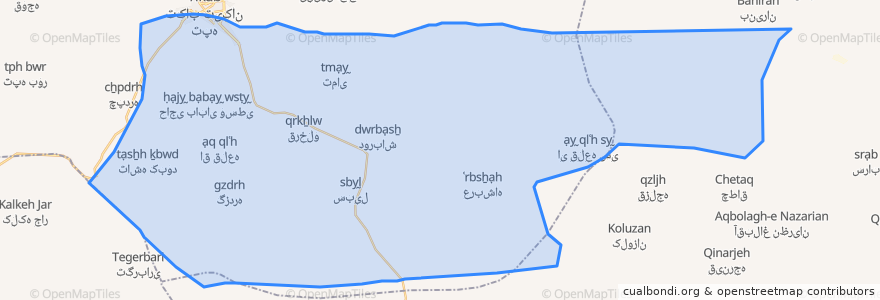 Mapa de ubicacion de دهستان انصار.