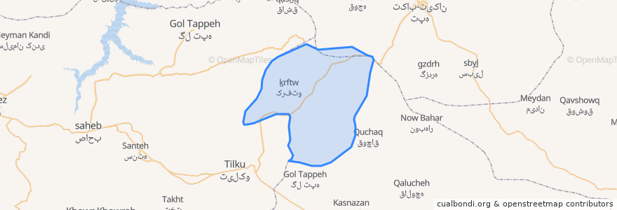 Mapa de ubicacion de دهستان اوباتو.