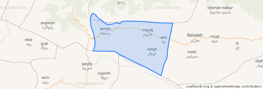 Mapa de ubicacion de دهستان اوزرود.