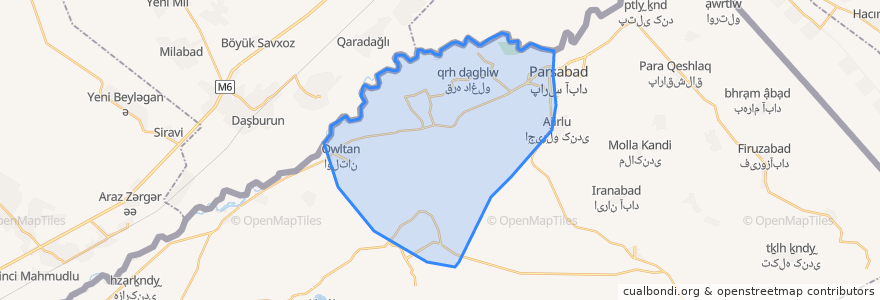 Mapa de ubicacion de دهستان اولتان.