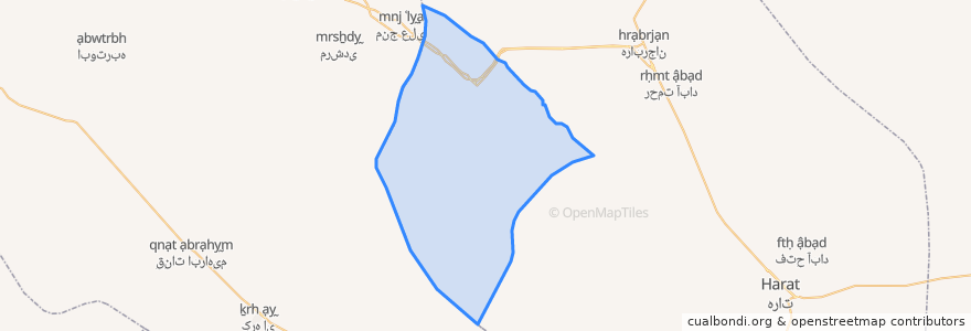 Mapa de ubicacion de دهستان ایثار.