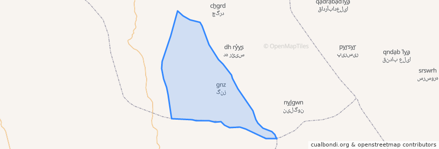 Mapa de ubicacion de دهستان ایرندگان.