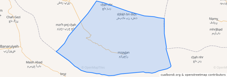 Mapa de ubicacion de دهستان ایزدخواست شرقی.