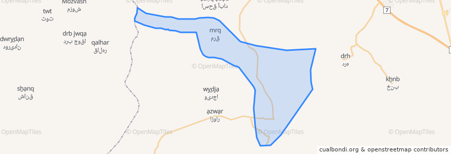 Mapa de ubicacion de دهستان باباافضل.