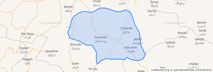 Mapa de ubicacion de دهستان بابارشانی.