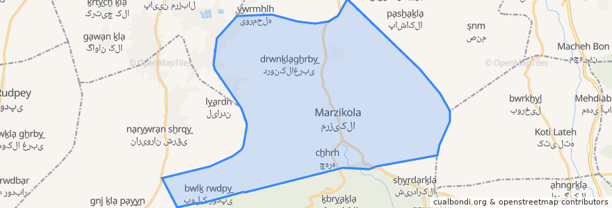 Mapa de ubicacion de دهستان بابل کنار.