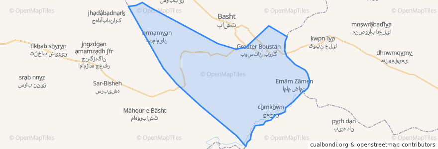 Mapa de ubicacion de دهستان بابوئی.