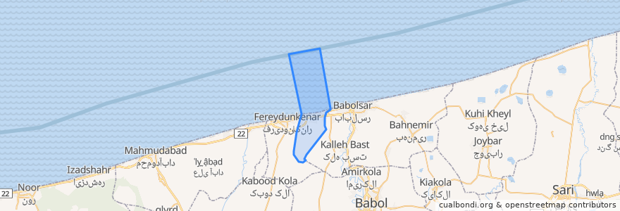 Mapa de ubicacion de دهستان باریک رود شمالی.