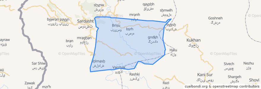 Mapa de ubicacion de دهستان باسک کولسه.