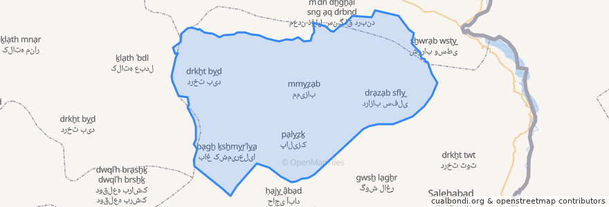 Mapa de ubicacion de دهستان باغ کشمیر.