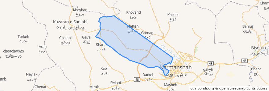 Mapa de ubicacion de دهستان بالادربند.