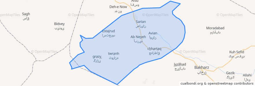 Mapa de ubicacion de دهستان بالاولایت.