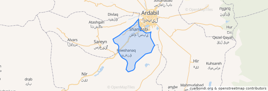 Mapa de ubicacion de دهستان بالغلو.