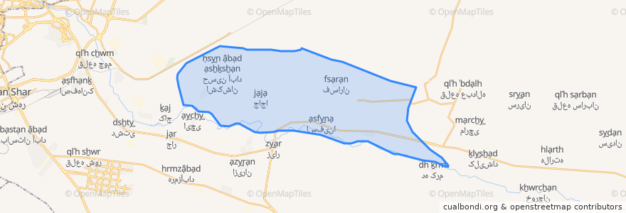 Mapa de ubicacion de دهستان براآن شمالی.