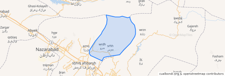 Mapa de ubicacion de دهستان برغان.