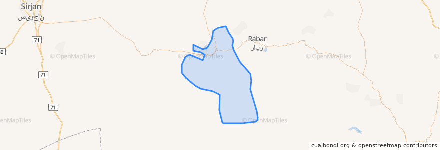 Mapa de ubicacion de دهستان بزنجان.