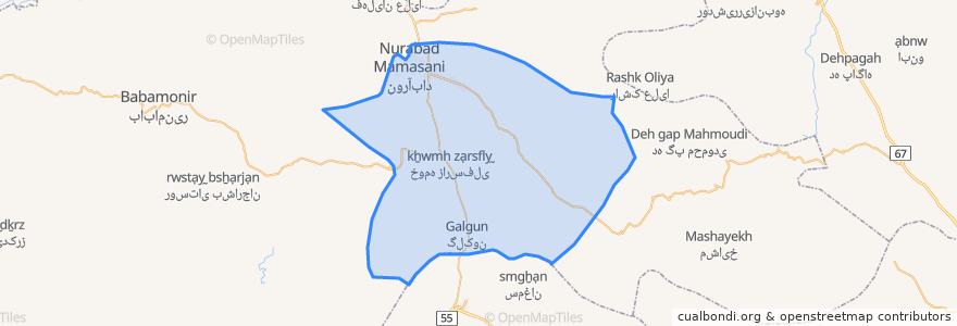 Mapa de ubicacion de دهستان بکش یک.