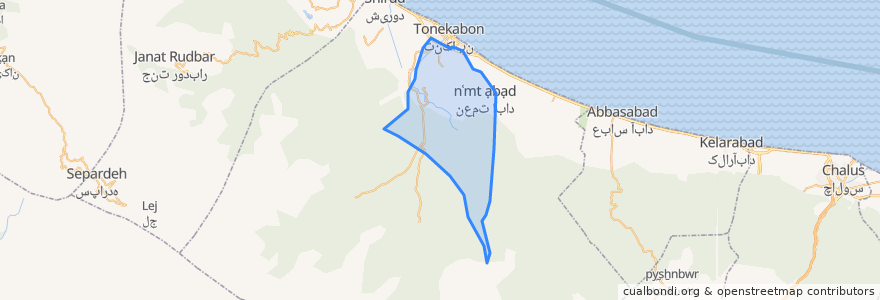 Mapa de ubicacion de دهستان بلده.