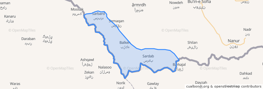 Mapa de ubicacion de دهستان بله که.