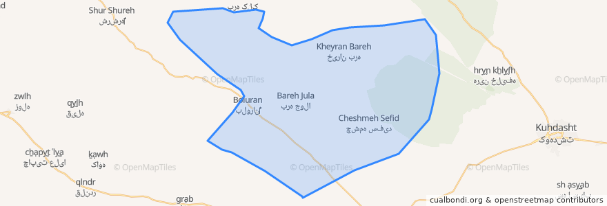 Mapa de ubicacion de دهستان بلوران.